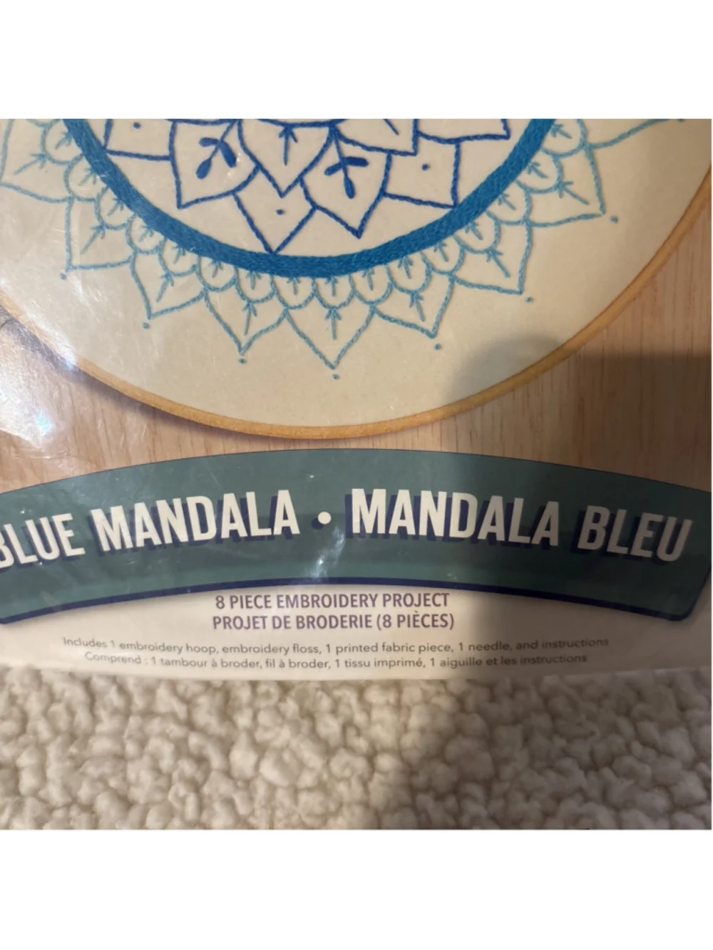 Leisure Arts Blue Mandala Embroidery Kit New Leaf Stitchery DIY Craft New